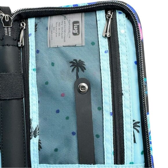 Lug Tango SE Travel RFID Wallet Nylon Quilted Floral Black Blue Pink Green White - Picture 11 of 13